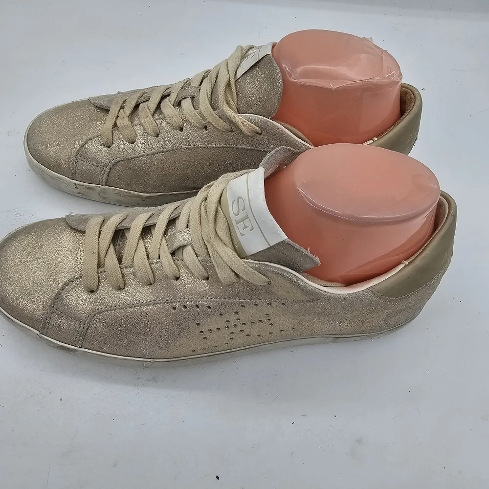 Sam Edelman Aubrie Sneakers Gold Metallic Women’s Size 7.5 – Pre-Owned